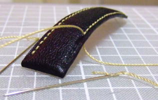 手作り 本革時計ベルトの試作 Leather Workshop Tokei Zanmai 時計三昧